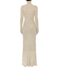 Maxi Godet Dress - Grey