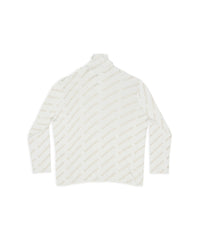 Mini Allover Logo Turtleneck - Light Grey