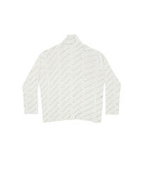 Mini Allover Logo Turtleneck - Light Grey