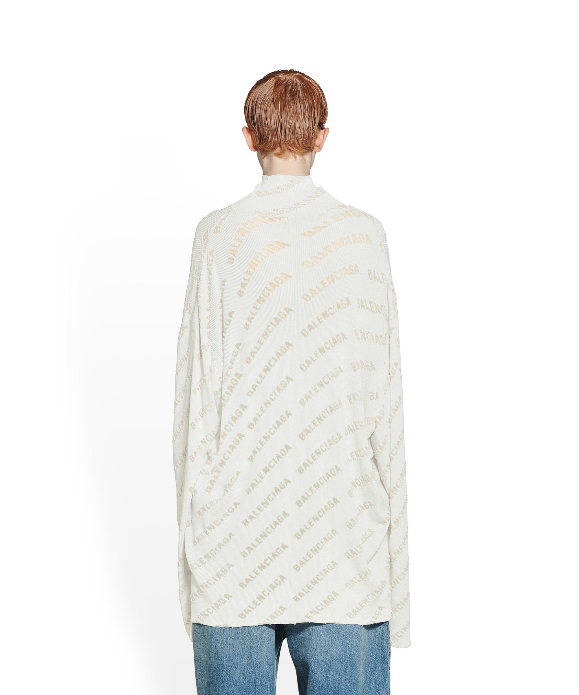 Mini Allover Logo Turtleneck - Light Grey