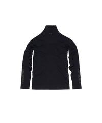Sporty B Highneck Athletic Long Sleeve Top - Black