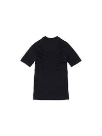 Sporty B Crewneck Short Sleeve Athletic black Top - Black