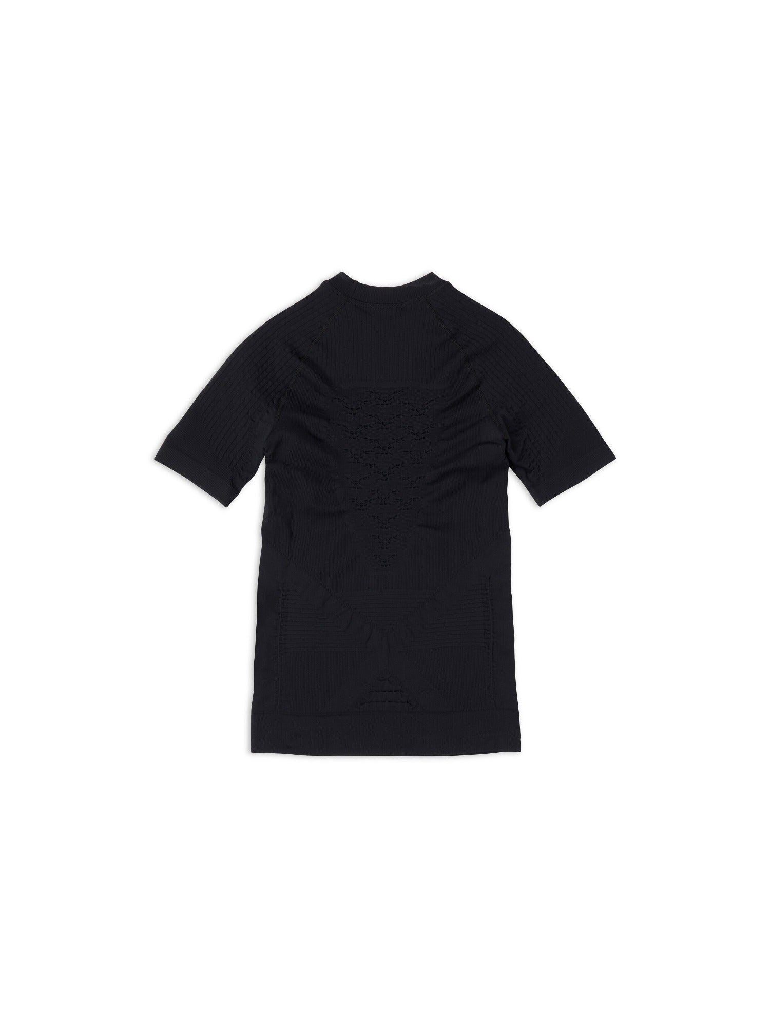 Sporty B Crewneck Short Sleeve Athletic black Top - Black