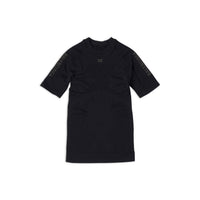 Sporty B Crewneck Short Sleeve Athletic Top - Black