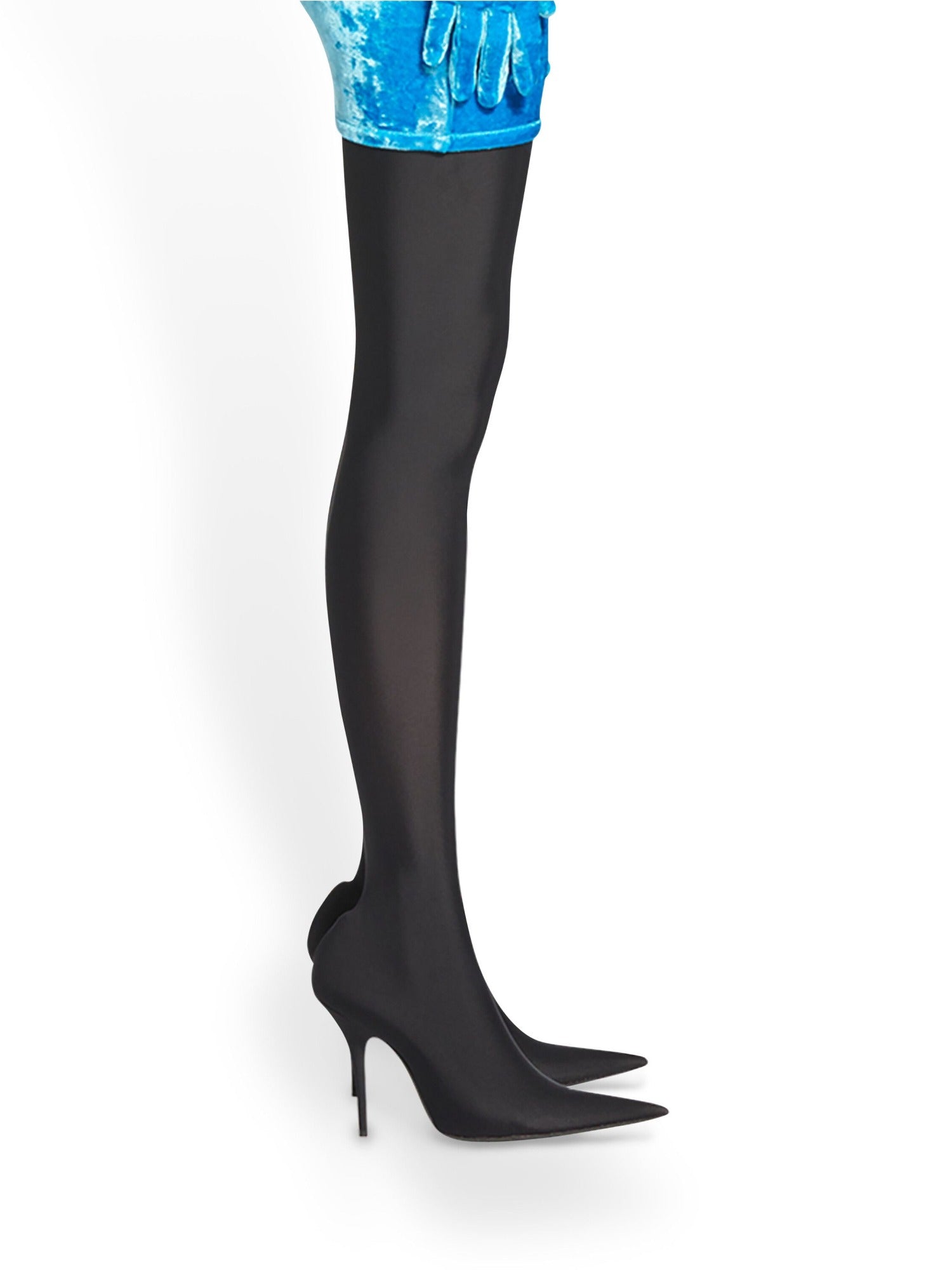 Knife black 110mm Over-the-knee-boots - Black