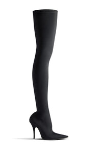 Knife black 110mm Over-the-knee-boots - Black