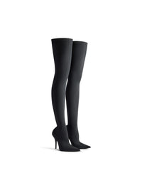 Knife black 110mm Over-the-knee-boots - Black