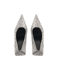 Square Knife 80 Pumps - Silver Titanium
