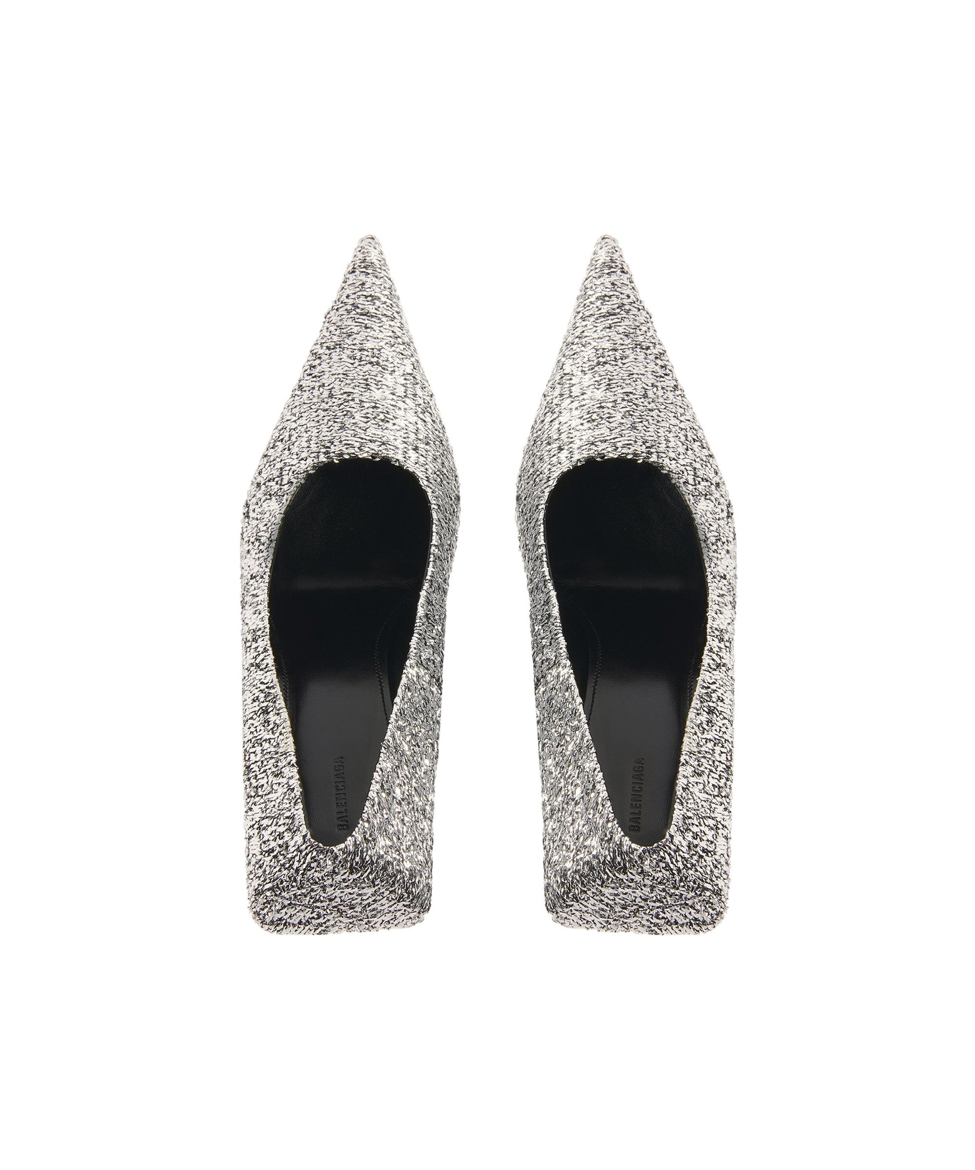 Square Knife 80 Pumps - Silver Titanium