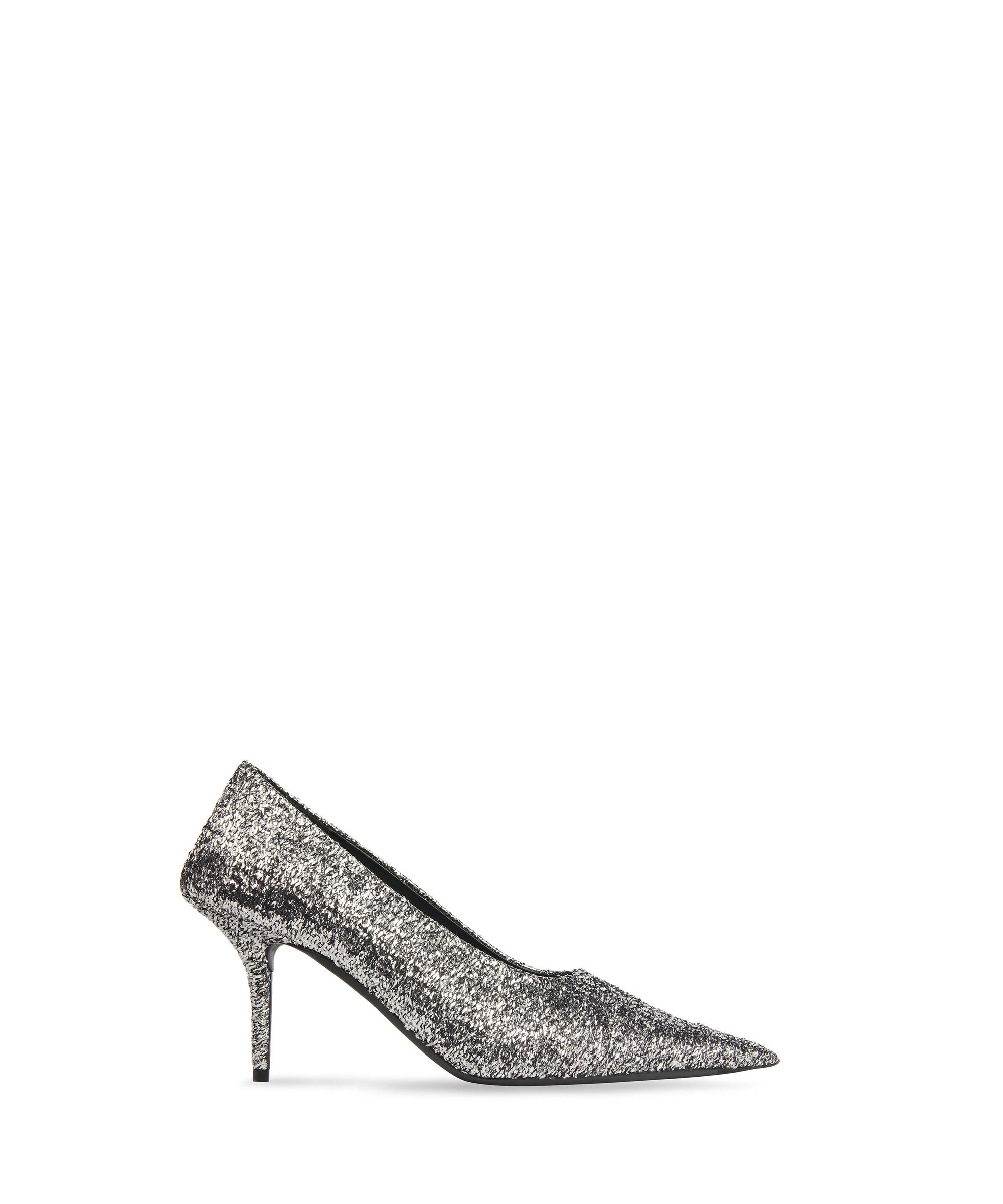 Square Knife 80 Pumps - Silver Titanium