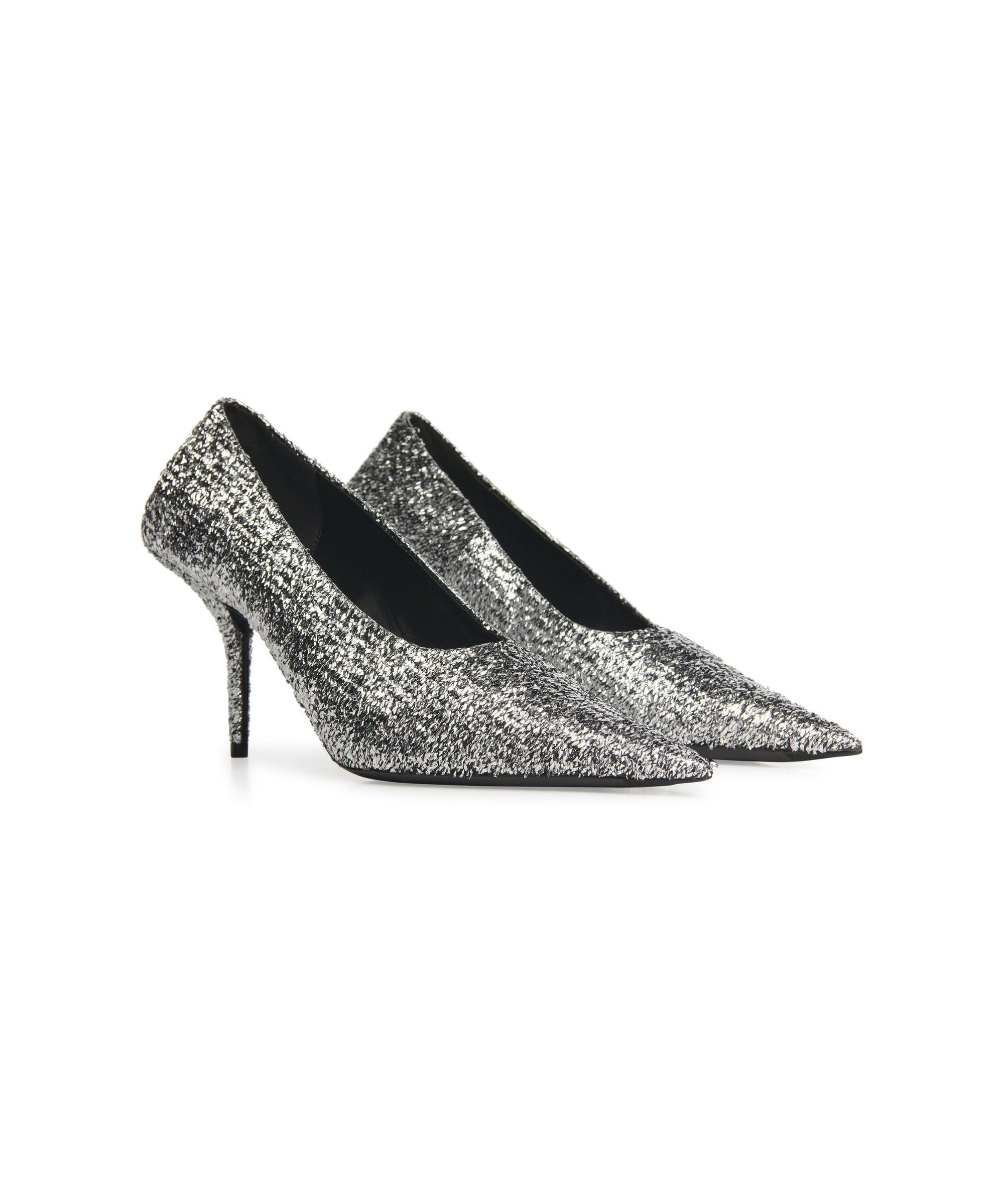 Square Knife 80 Pumps - Silver Titanium