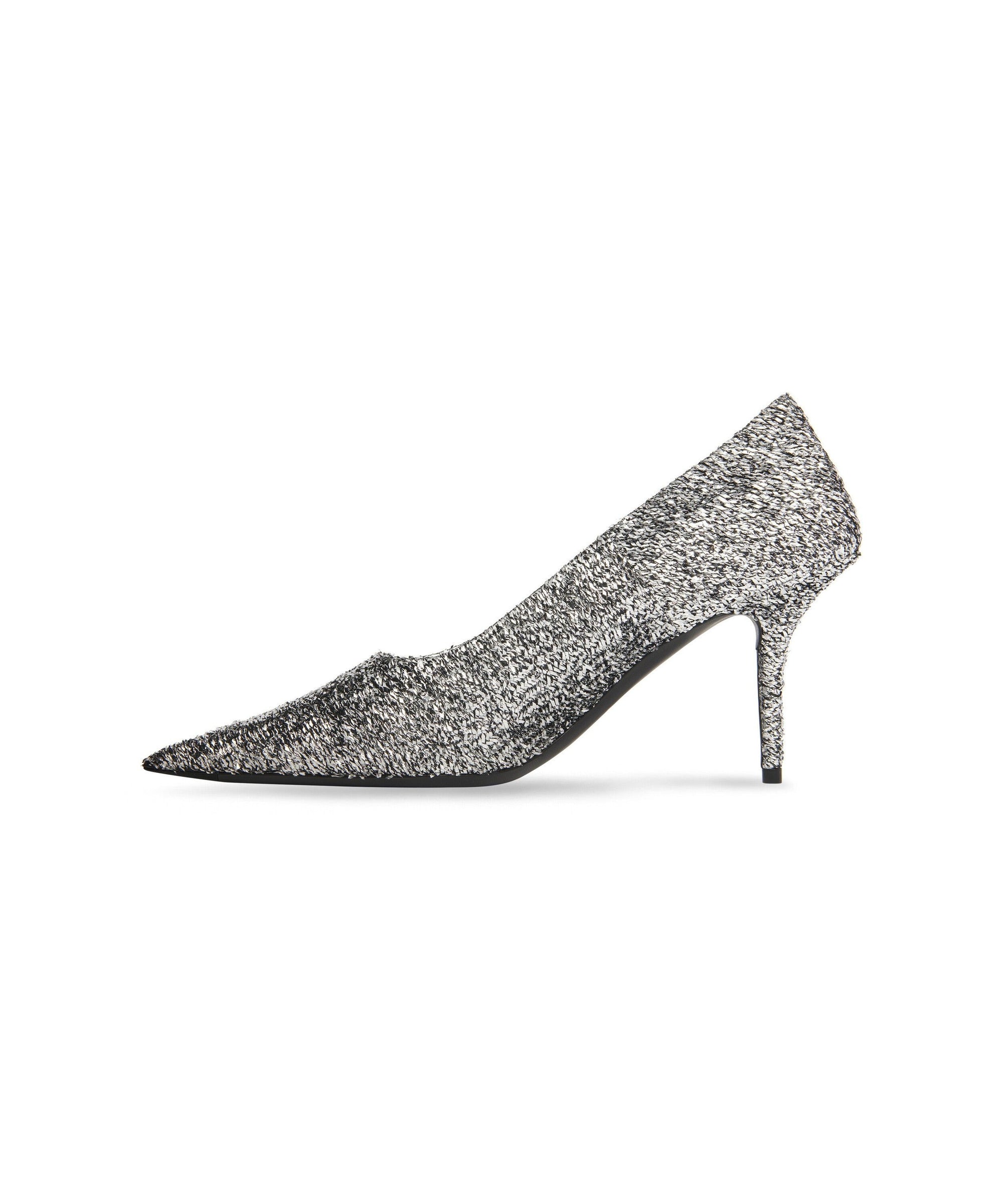 Square Knife 80 Pumps - Silver Titanium
