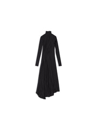 Twisted Slit black Dress - Black