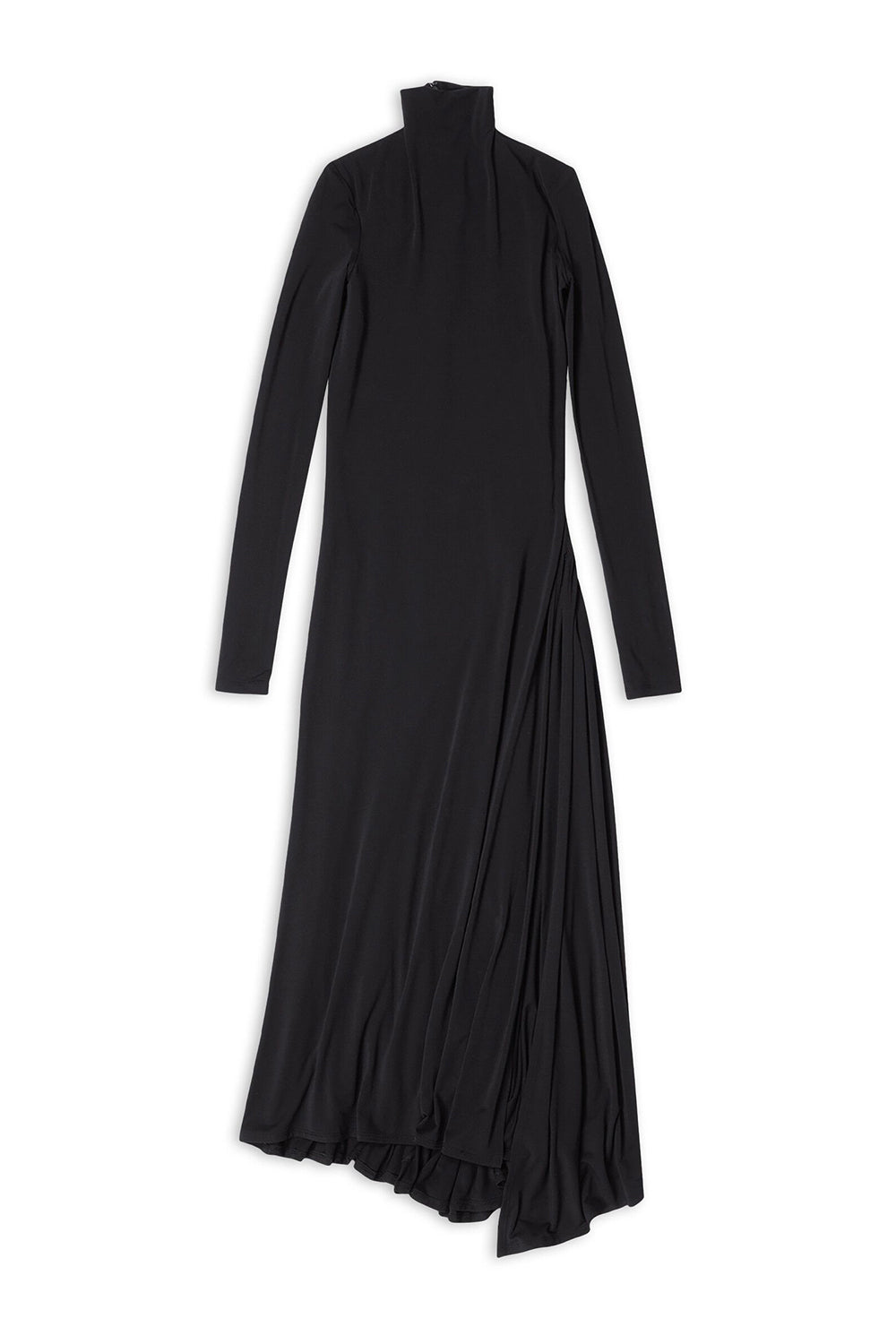 Twisted Slit black Dress - Black