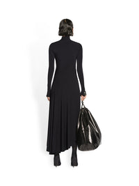 Twisted Slit black Dress - Black