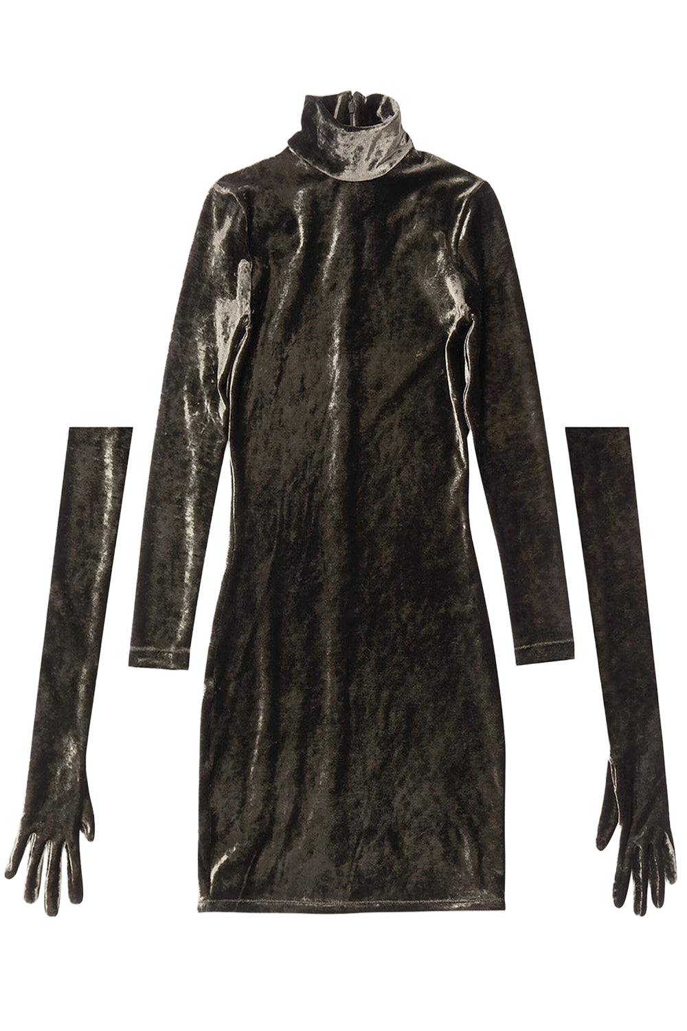 Turtleneck ebony & brown Dress - Ebony & Brown