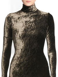 Turtleneck ebony & brown Dress - Ebony & Brown