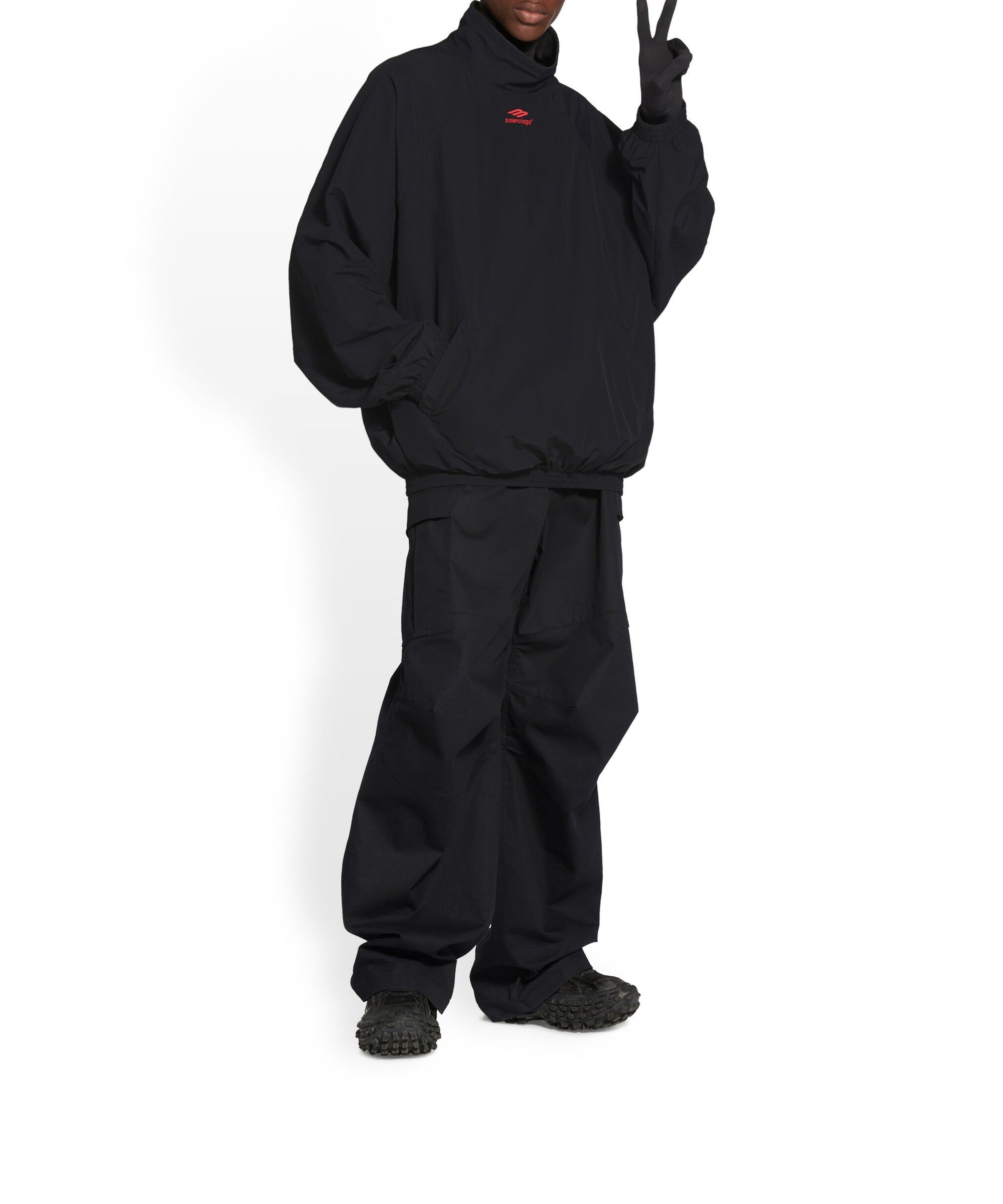 3B Sports Icon Pull-Over Tracksuit Jacket - Black