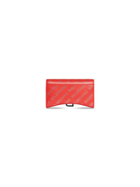 Hourglass tomato red Wallet On Chain with Rhinestones - Tomato Red