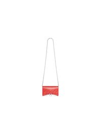 Hourglass tomato red Wallet On Chain with Rhinestones - Tomato Red