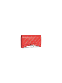 Hourglass tomato red Wallet On Chain with Rhinestones - Tomato Red