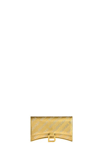 Hourglass gold & burgundy Wallet On Chain with Rhinestones - Gold & Burgundy