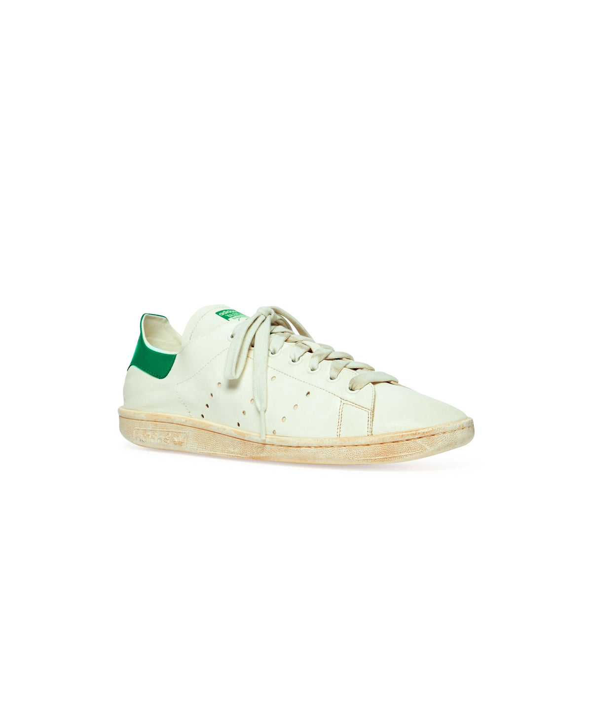 Balenciaga x Adidas Stan Smith Worn-Out Sneakers - Off White & Green