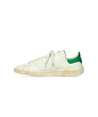 Balenciaga x Adidas Stan Smith Worn-Out Sneakers - Off White & Green