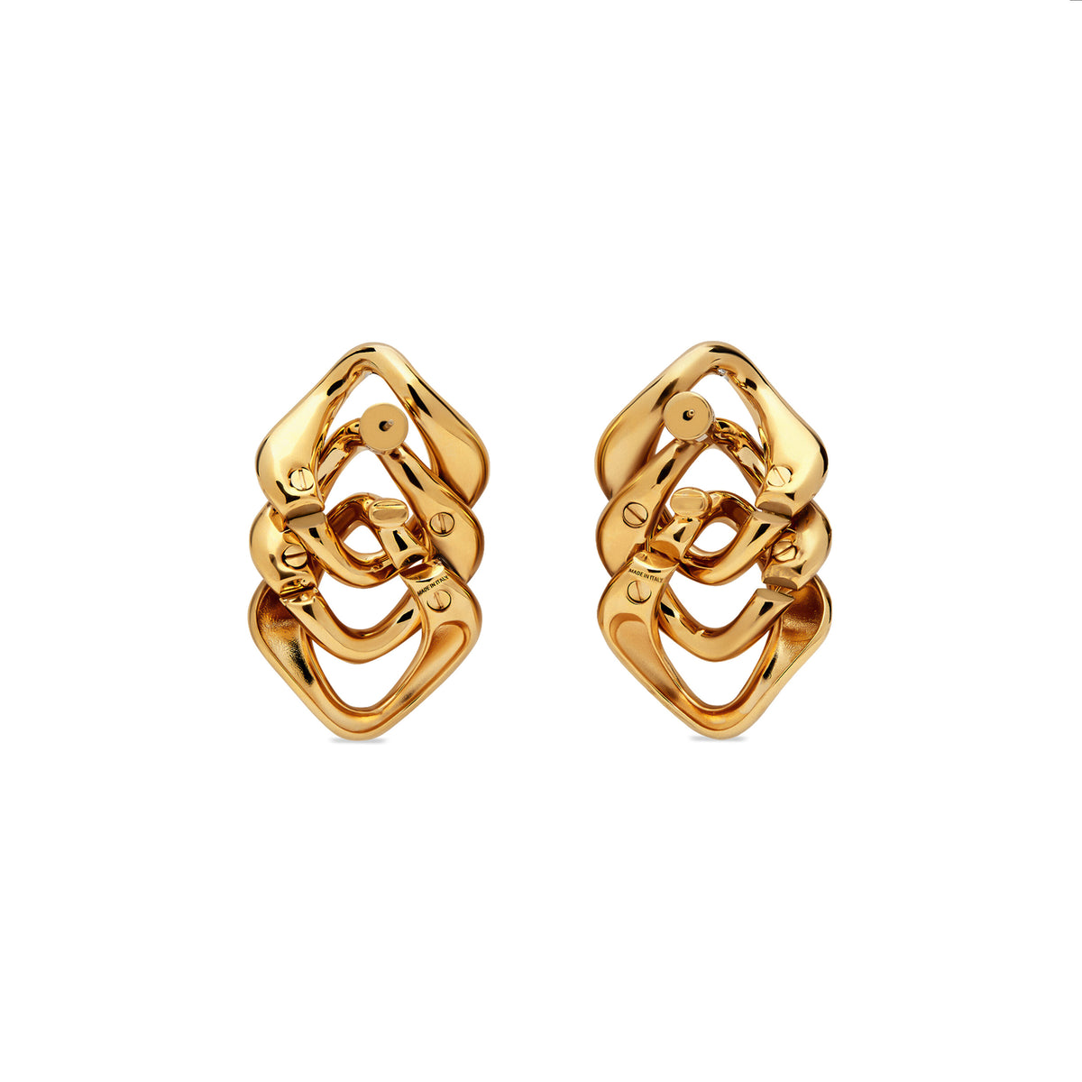 Linked Earrings - Shiny Gold