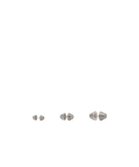 Cagole Earrings Set - Silver & Crystal
