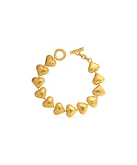 Heart Bracelet - Shiny Gold