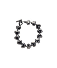 Heart Bracelet - Metallic Black