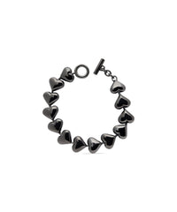 Heart Bracelet - Metallic Black
