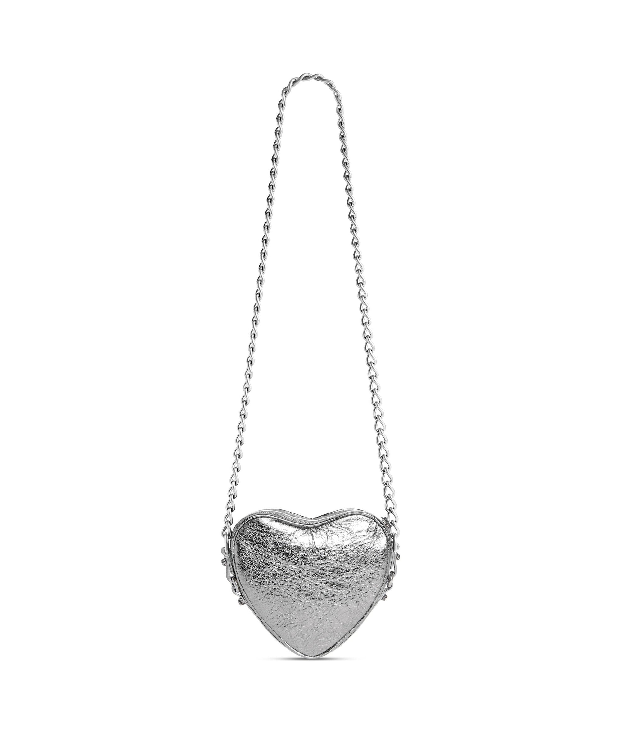 Le Cagole Heart Mini Bag Metallized - Silver