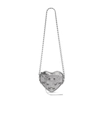 Le Cagole Heart Mini Bag Metallized - Silver
