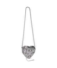 Le Cagole Heart Mini Bag Metallized - Silver