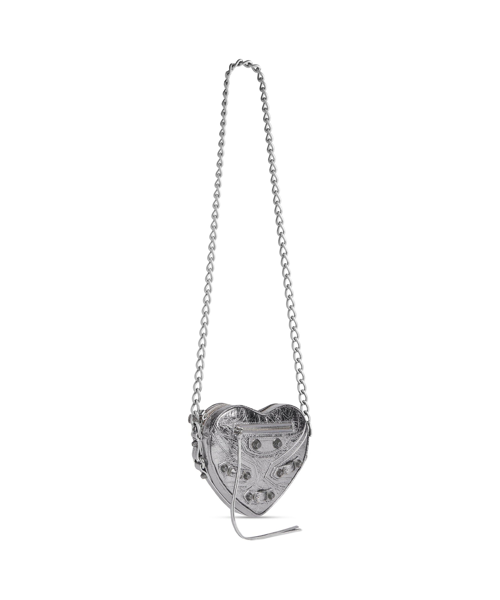 Le Cagole Heart Mini Bag Metallized - Silver