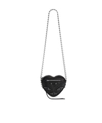 Le Cagole Heart Mini Bag - Black