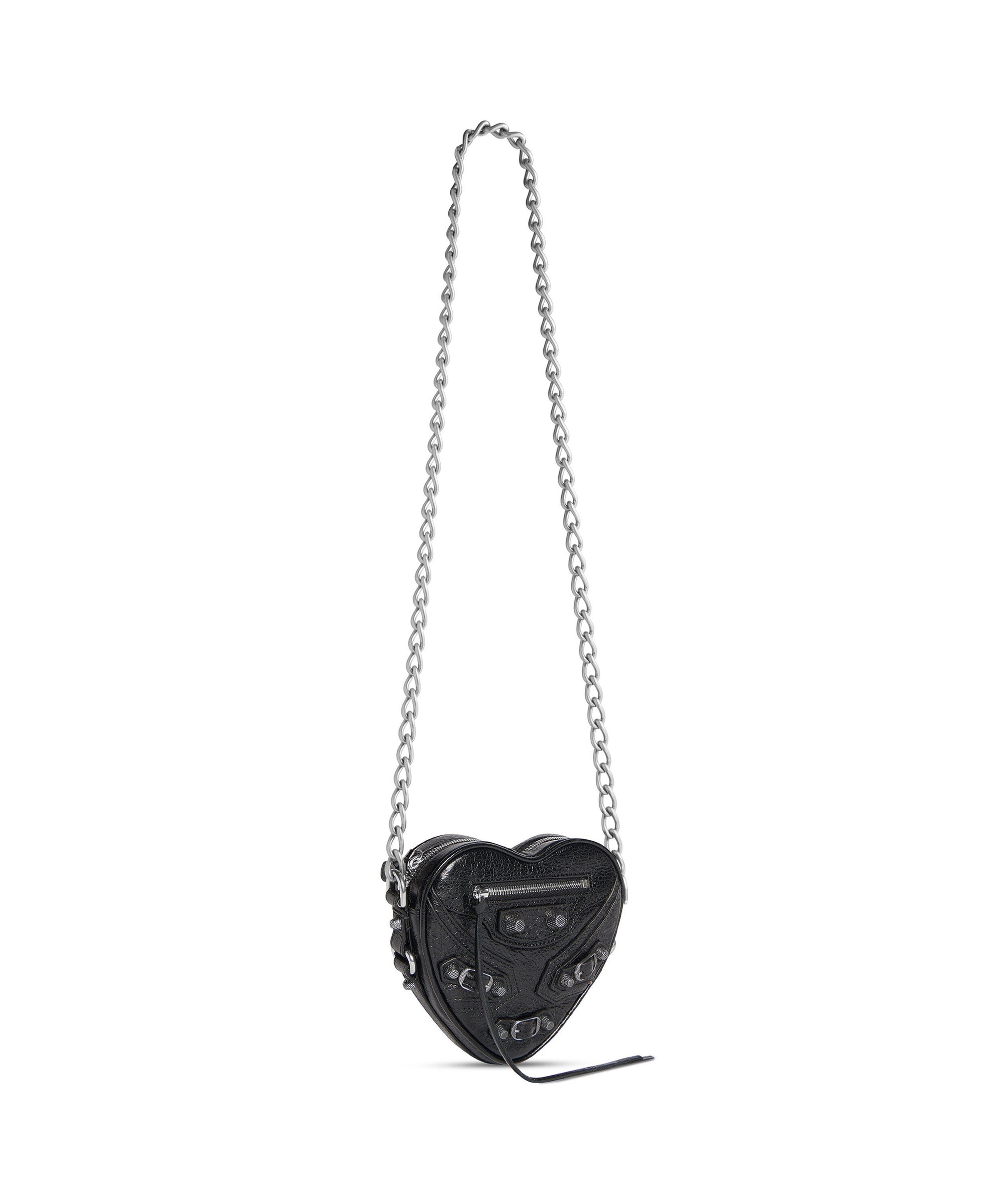 Le Cagole Heart Mini Bag - Black