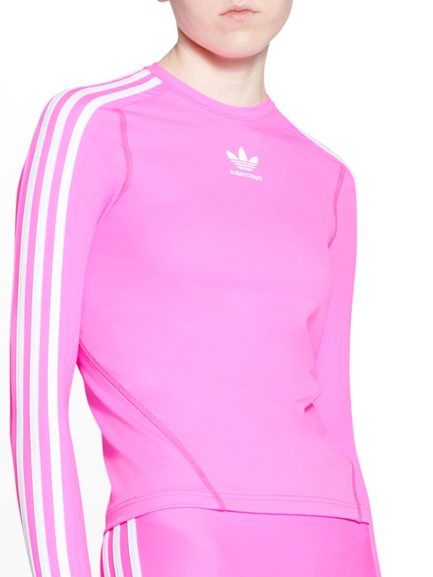 Balenciaga X Adidas Crewneck neon pink & white Top - Neon Pink & White