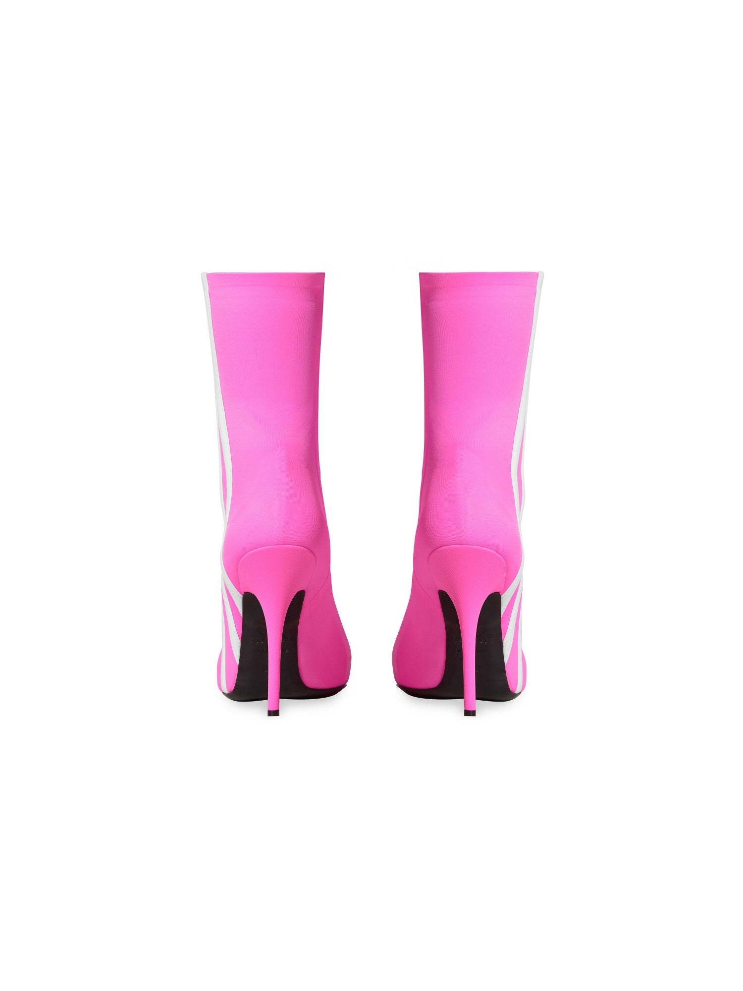 Balenciaga x Adidas Knife neon pink & white 110mm Boots - Neon Pink & White