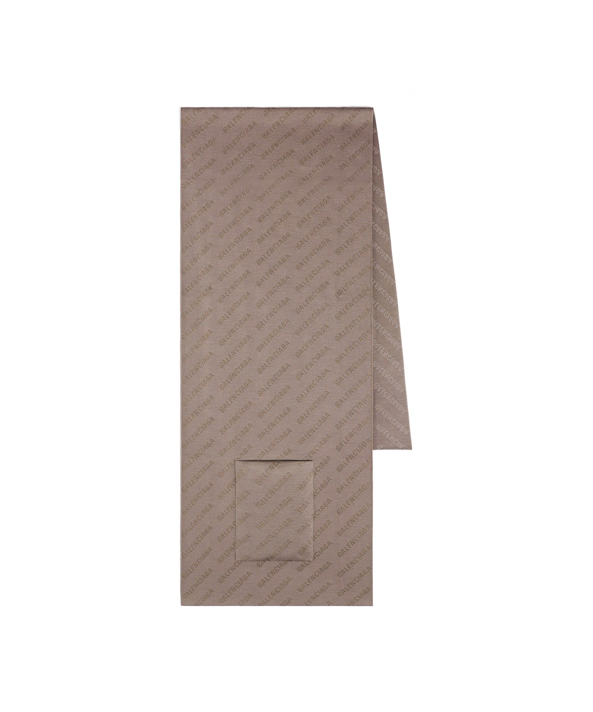 Allover Logo Scarf - Brown & Brown