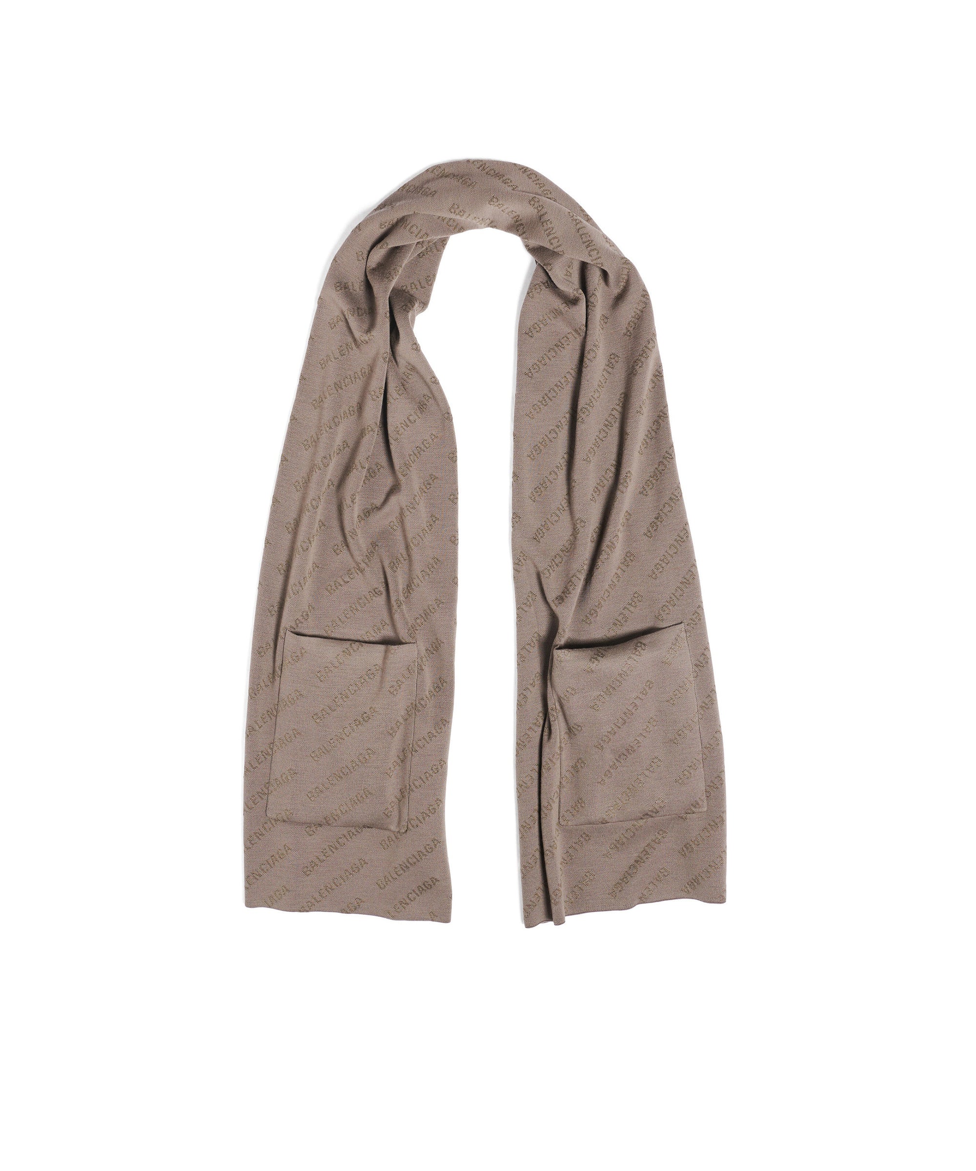 Allover Logo Scarf - Brown & Brown