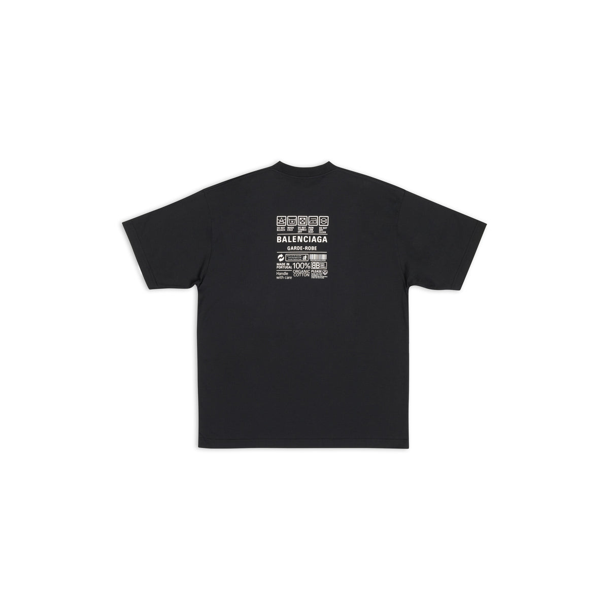 Care Label T-Shirt - Black & White