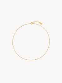 Short Rectangular Chain gold Necklace - Gold
