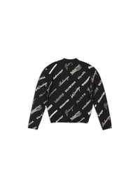Logomania All Over black & cocoa Sweater - Black & Cocoa