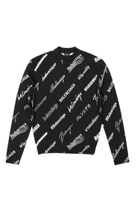 Logomania All Over black & cocoa Sweater - Black & Cocoa