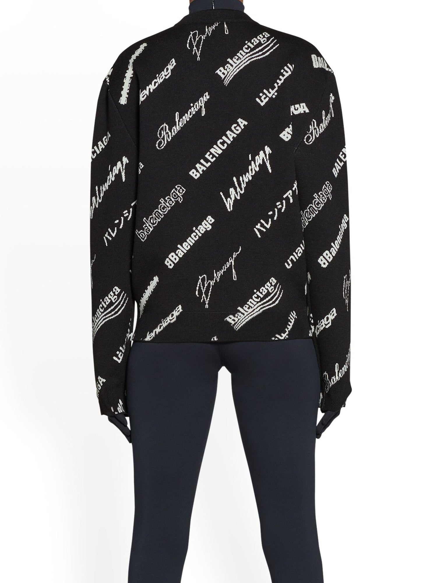 Logomania All Over black & cocoa Sweater - Black & Cocoa