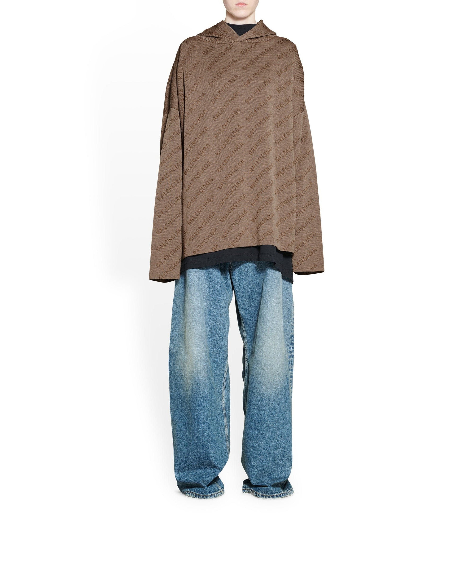 Mini Allover Logo Hoodie - Brown & Brown