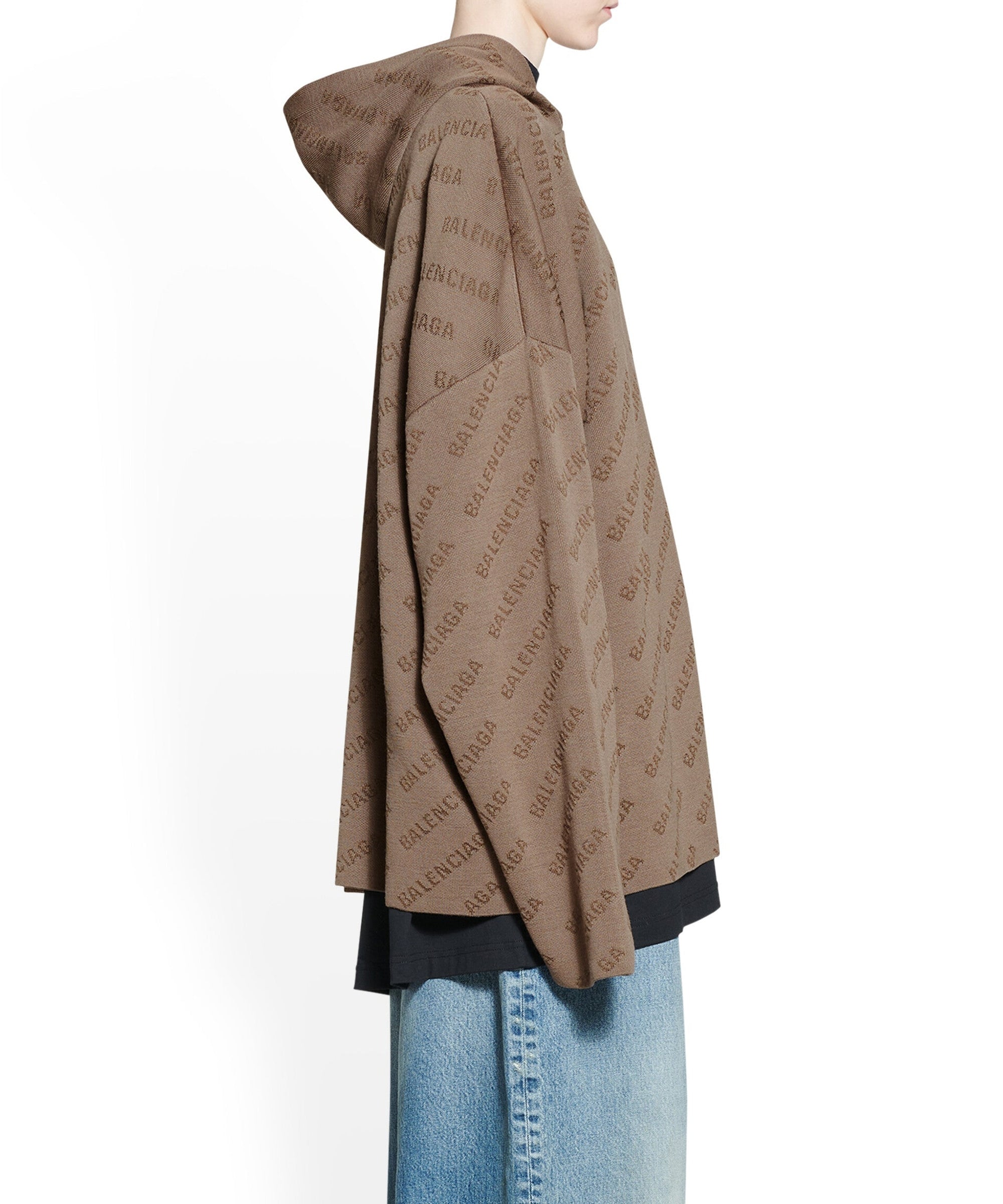 Mini Allover Logo Hoodie - Brown & Brown